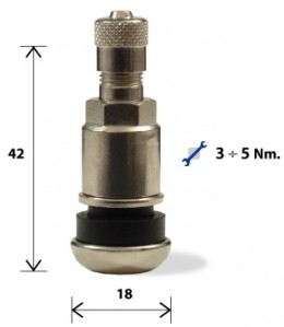 TR525  Ventil bezdušový kovový Grafit